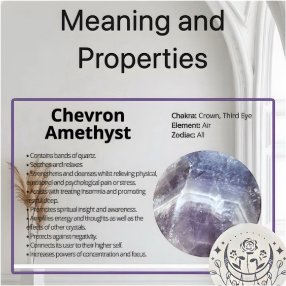 Natural Stone aurelite Canadian chevron super 23 Dream Amethyst Crystal - Picture 10 of 15